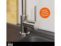 Eisl Spültischarmatur Leon mit herausziehbarer Geschirrbrause Edelstahloptik