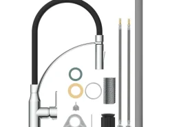 Eisl Spültischarmatur mit Soft-Touch Schlauch Carneo Chrom-Schwarz