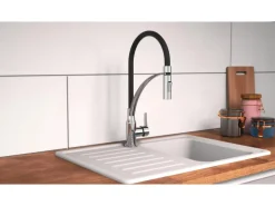 Eisl Spültischarmatur mit Soft-Touch Schlauch Carneo Chrom-Schwarz