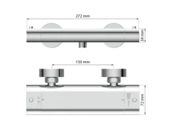 Eisl Thermostat Duscharmatur Carneo Chrom