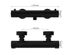 Eisl Thermostat Duscharmatur Claudio Schwarz Matt
