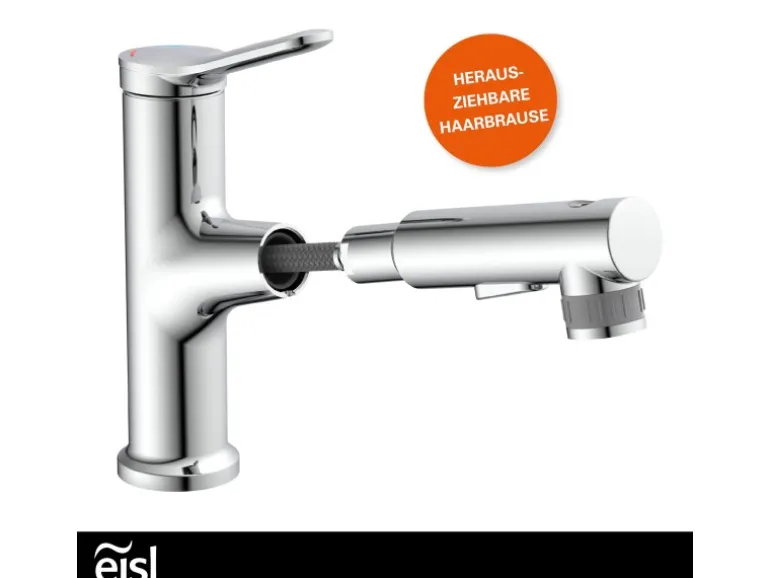 Eisl Variabile Waschtischarmatur mit herausziehbarer Haarbrause Chrom