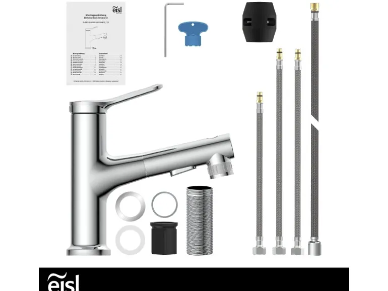 Eisl Variabile Waschtischarmatur mit herausziehbarer Haarbrause Chrom