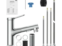 Eisl Variabile Waschtischarmatur mit herausziehbarer Haarbrause Chrom