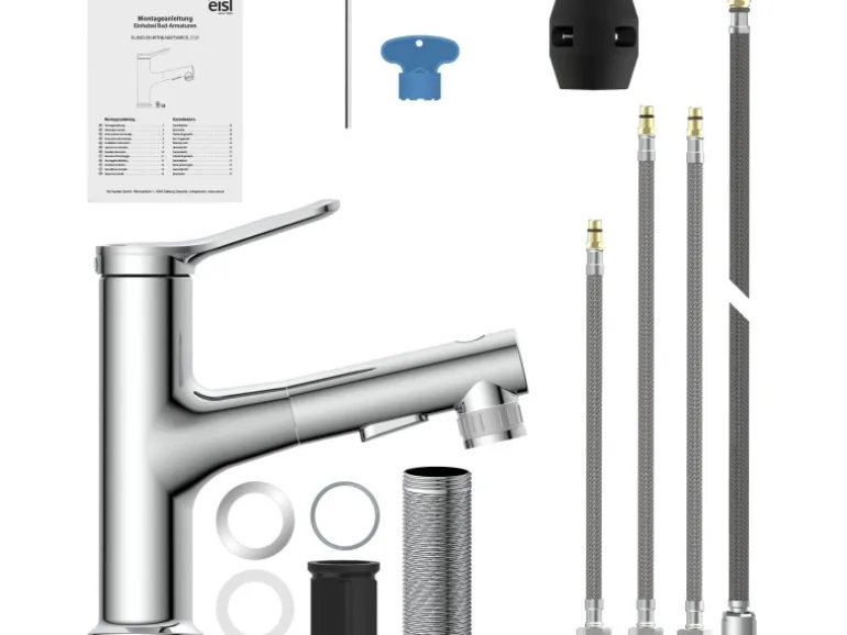 Eisl Variabile Waschtischarmatur mit herausziehbarer Haarbrause Chrom