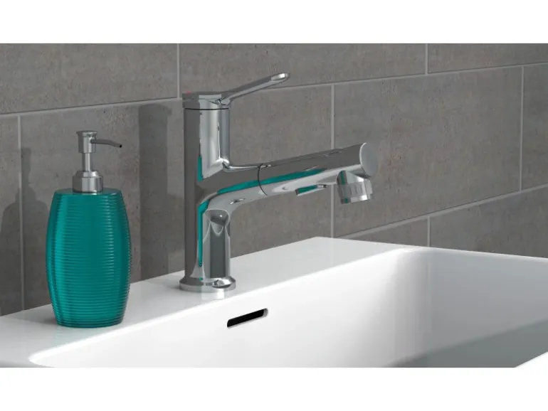 Eisl Variabile Waschtischarmatur mit herausziehbarer Haarbrause Chrom