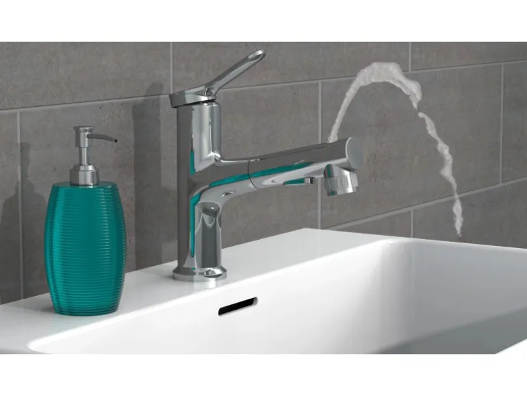 Eisl Variabile Waschtischarmatur mit herausziehbarer Haarbrause Chrom