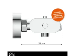 Eisl Wannenarmatur mit Schwallauslauf Carneo Chrom