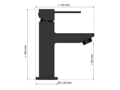 Eisl Waschtischarmatur Calvino Schwarz Matt