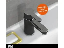 Eisl Waschtischarmatur Diziani Schwarz-Chrom