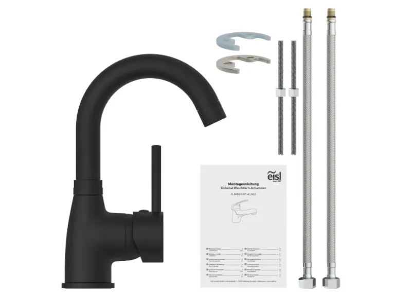 Eisl Waschtischarmatur Futura Schwarz Matt