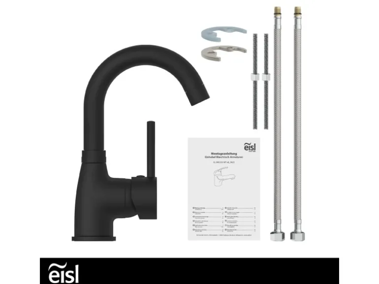 Eisl Waschtischarmatur Futura Schwarz Matt
