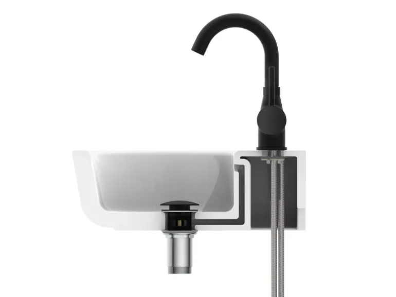 Eisl Waschtischarmatur Futura Schwarz Matt