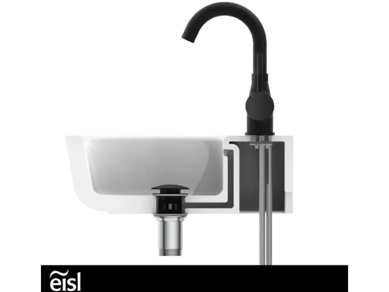 Eisl Waschtischarmatur Futura Schwarz Matt