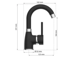 Eisl Waschtischarmatur Futura Schwarz-Chrom