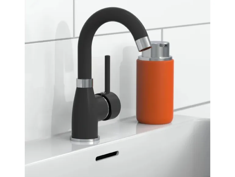 Eisl Waschtischarmatur Futura Schwarz-Chrom