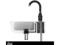 Eisl Waschtischarmatur Futura Schwarz-Chrom