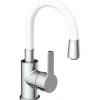 Eisl Waschtischarmatur mit Flexiblem Auslauf Flexo Chrom-Weiß