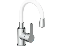 Eisl Waschtischarmatur mit Flexiblem Auslauf Flexo Chrom-Weiß