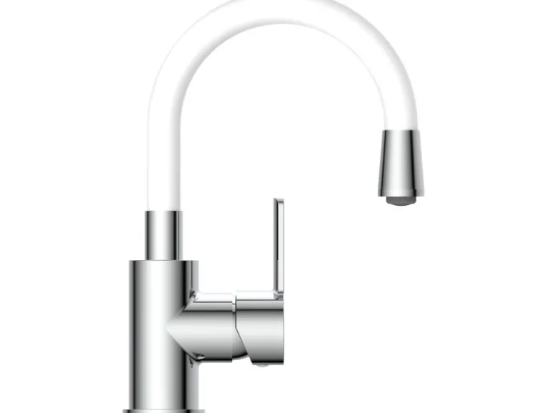 Eisl Waschtischarmatur mit Flexiblem Auslauf Flexo Chrom-Weiß