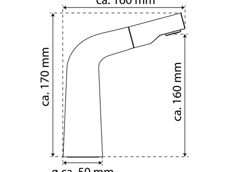 Eisl Waschtischarmatur mit Herausziehbarer Haarbrause Cool Chrom