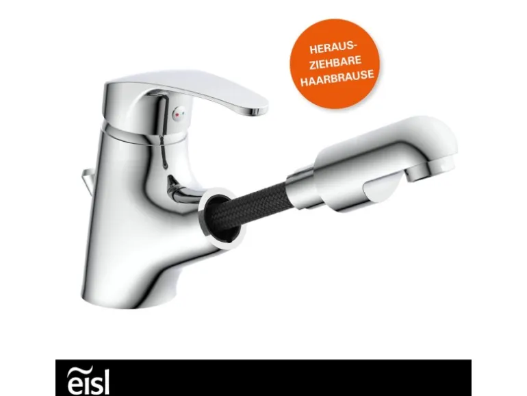 Eisl Waschtischarmatur Vico Chrom mit herausziehbarer Haarbrause