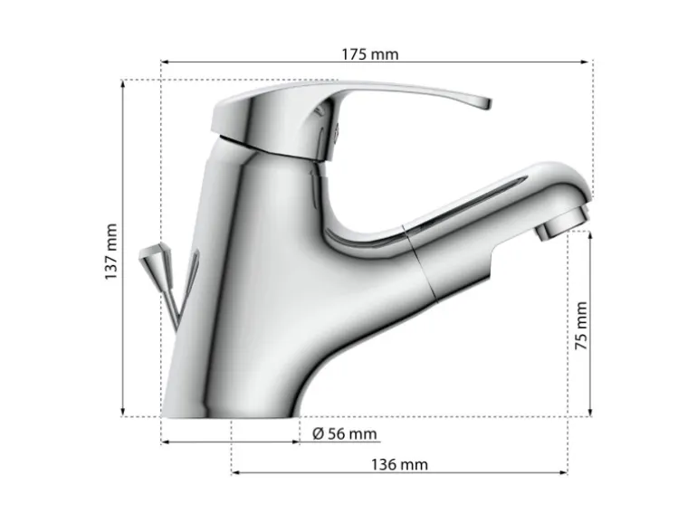 Eisl Waschtischarmatur Vico Chrom mit herausziehbarer Haarbrause