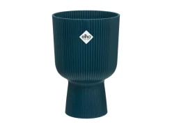 Elho Übertopf Vibes Fold Coupe 14 cm x 13,9 cm x 21 cm Blau