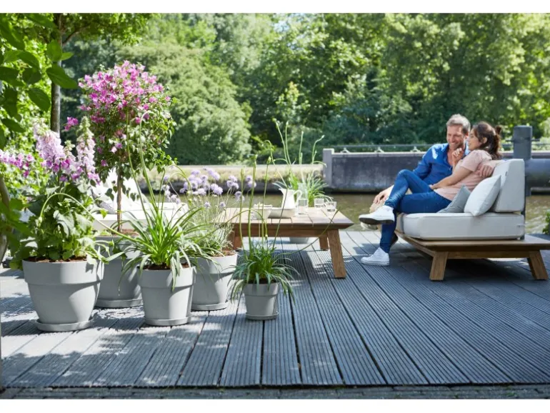 Elho Blumentopf Vibia Campana Ø 20 cm x 17 cm Living Beton