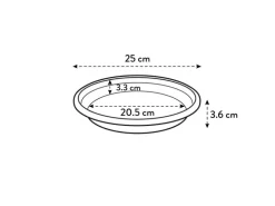 Elho Universal-Untersetzer Ø 25 cm x 4 cm Anthrazit