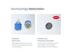 Emke Badarmatur für Badewannen Schwarz mit Auslauf Wannenarmatur Einhebelmischer Brausebatterie