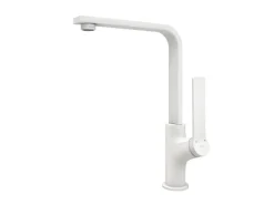 Emke Küchenarmatur Weiß Matt im Ultradünnen Design 30x22x10 cm Küchenarmatur Drehbar Wasserhahn