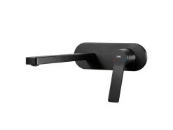 Emke Wand Waschtischarmatur Inklusive Grundkörper 288 x 210 x 70 mm Schwarz Mischbatterie für Waschbecken