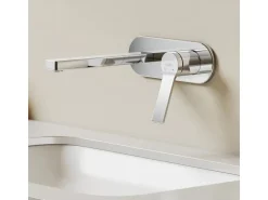 Emke Wand Waschtischarmatur Inklusive Grundkörper 288 x 210 x 70 mm Verchromt Mischbatterie für Waschbecken