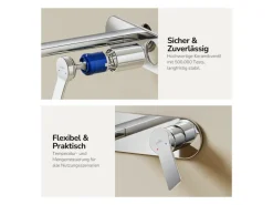 Emke Wand Waschtischarmatur Inklusive Grundkörper 288 x 210 x 70 mm Verchromt Mischbatterie für Waschbecken