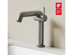 Emke Wasserhahn Bad 222 x 200 x 76 mm Anthrazit Matt Wasserhahn Waschtischarmatur Mischbatterie