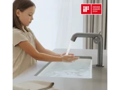 Emke Wasserhahn Bad 222 x 200 x 76 mm Anthrazit Matt Wasserhahn Waschtischarmatur Mischbatterie