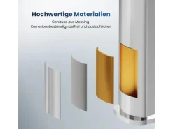 Emke Wasserhahn Bad 166 x 152 x 45 mm Chrom Waschtischarmatur Mischbatterie Waschbecken