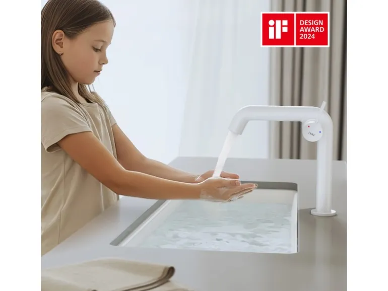 Emke Wasserhahn Bad 222 x 200 x 76 mm Weiß Matt Wasserhahn Waschtischarmatur Mischbatterie