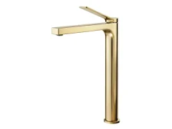 Emke Wasserhahn Waschbeckenarmaturen 335 x 233 x 46 mm Champagnergold Mischbatterie Küchenarmatur mit Luftsprudler