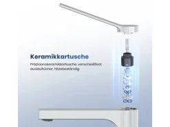 Emke Wasserhahn Waschbeckenarmaturen 335 x 233 x 46 mm Verchromt Mischbatterie Küchenarmatur mit Luftsprudler