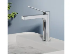 Emke Wasserhahn Waschbeckenarmaturen 195 x 173 x 46 mm Verchromt Mischbatterie Küchenarmatur mit Luftsprudler