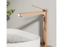 Emke Wasserhahn Waschbeckenarmaturen 335 x 233 x 46 mm Rosengold Mischbatterie Küchenarmatur mit Luftsprudler