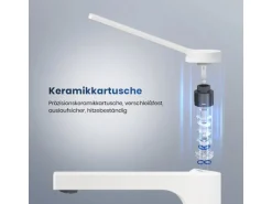 Emke Wasserhahn Waschbeckenarmaturen 335 x 233 x 46 mm Weiß Mischbatterie Küchenarmatur mit Luftsprudler