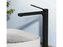 Emke Wasserhahn Waschbeckenarmaturen 335 x 233 x 46 mm Schwarz Mischbatterie Küchenarmatur mit Luftsprudler