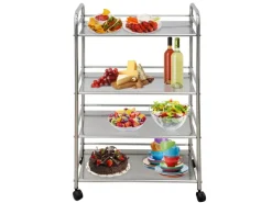 eyepower Servierwagen mit 4 Etagen 60 x 35 x 100 cm