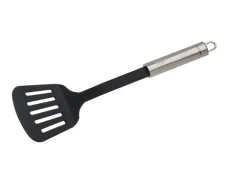 Fackelmann Schlitzwender mit Ovalgriff 32 cm Silber-Schwarz