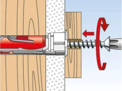 Fischer Kippdübel Duotec 10 S PH mit Panhead Schraube je 2 Stück