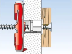 Fischer Kippdübel Duotec 10 S PH mit Panhead Schraube je 2 Stück