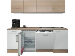 Flex-Well Classic Büroküche Florida 210 cm Weiß-Sonoma Eiche